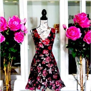 Rachel Roy Metallic Black Gold & Pink Dress 4